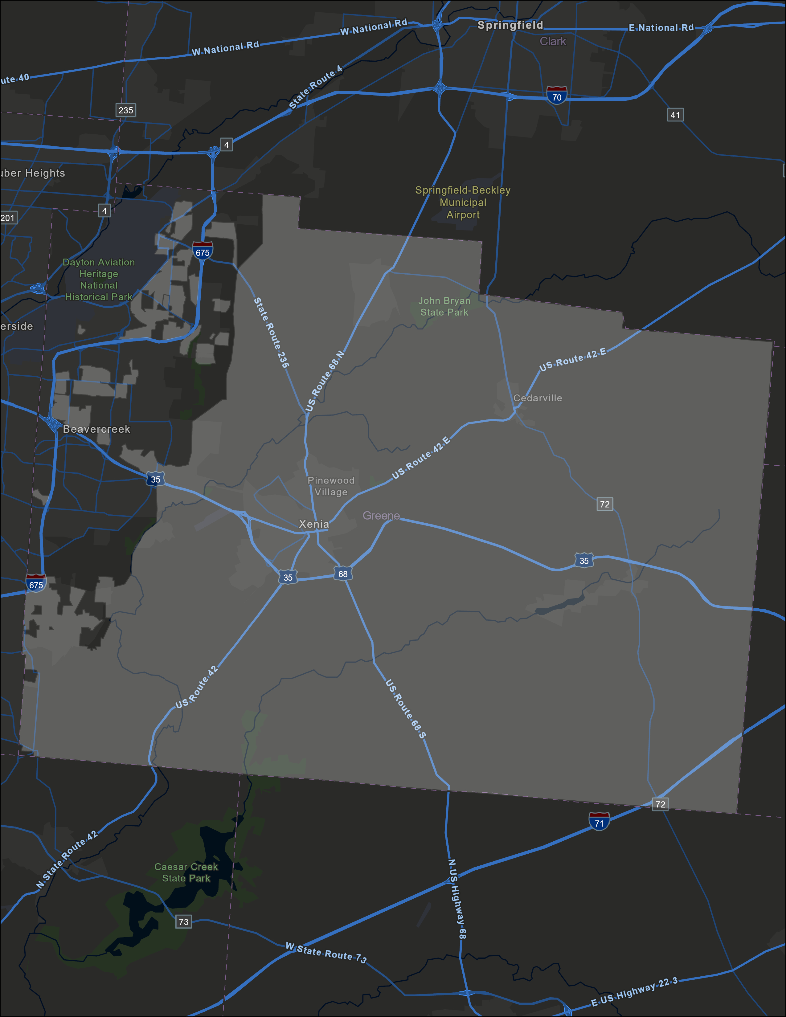 Greene County Map