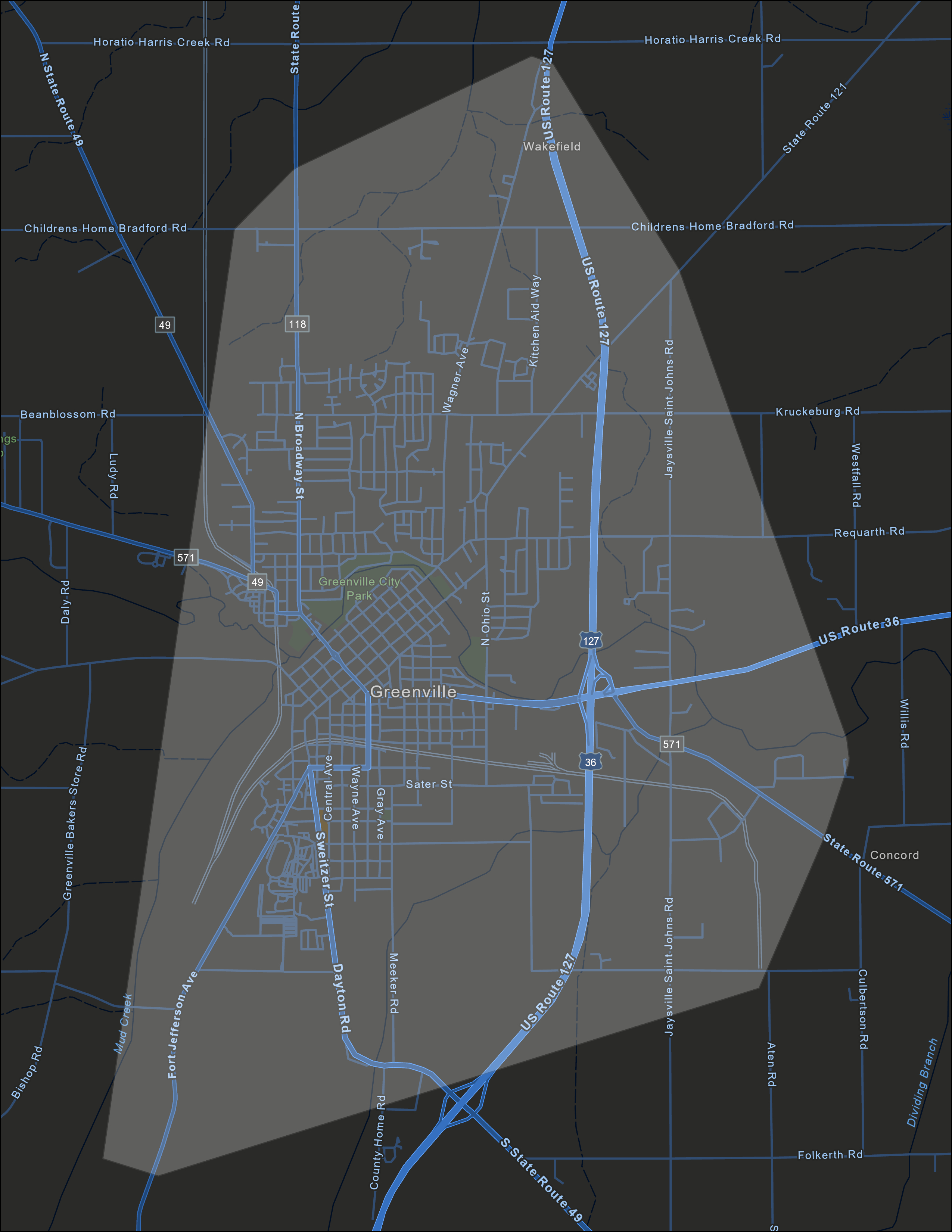 Greenville Map